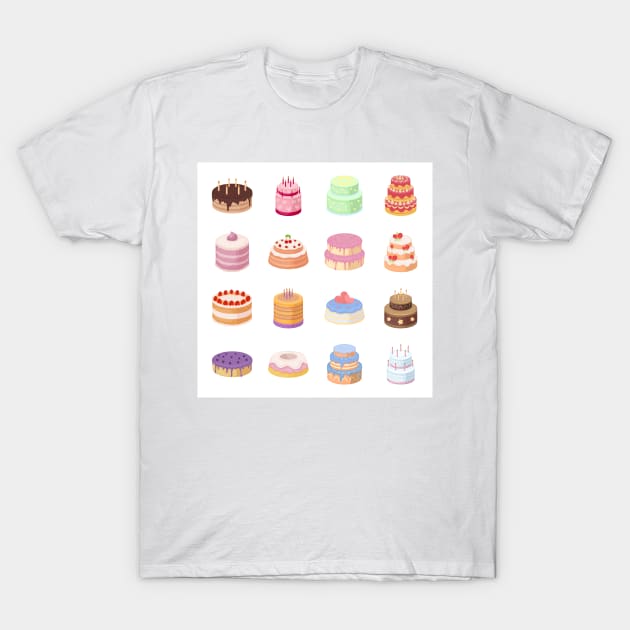 Delicious Birthday Cakes T-Shirt by NewburyBoutique